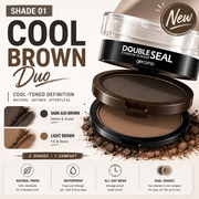 🥳2026 HOT SALE-50,000+ SOLD!💥 Instant adjustable eyebrow stampTwo-colour brow powder, waterproof & smudge-proof-Natural, full brows in seconds