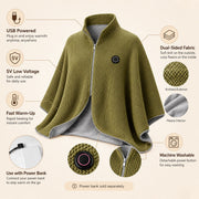 🔥 Saldi di Natale — 50% DI SCONTO!❄️ Resta al Caldo per Tutto l'Inverno — Coperta Scaldante Elettrica Portatile a Scialle