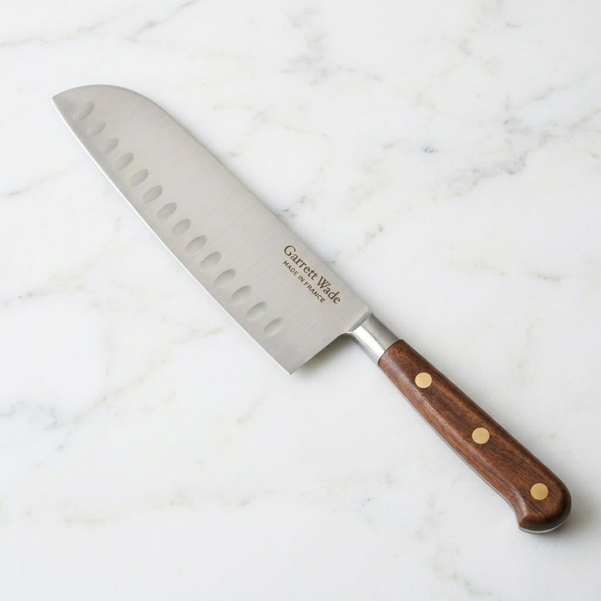 Scalloped Santoku Knife Walnut