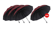 ☔12-Rib Large Foldable Windproof Umbrella