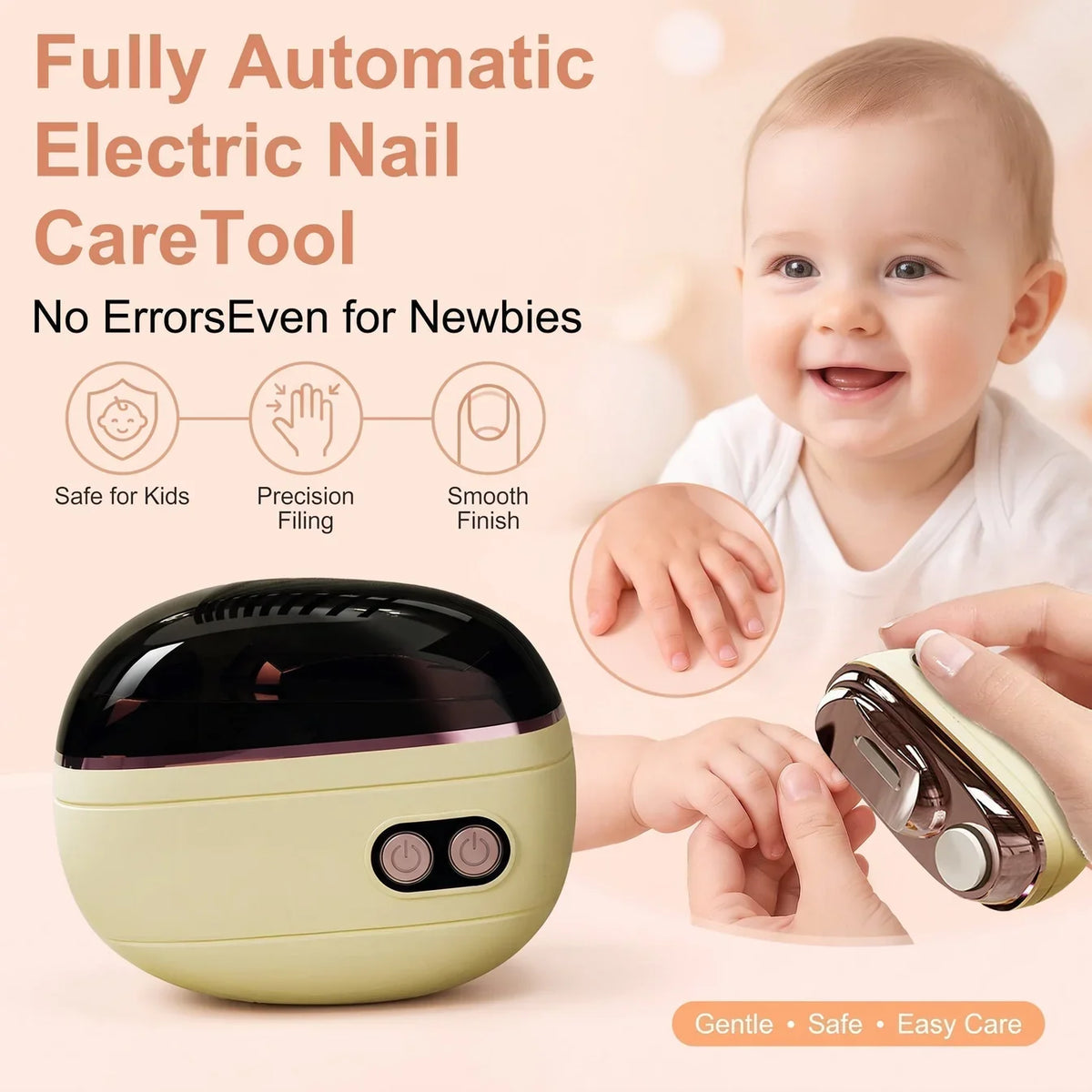 ✂️ LIMITED-TIME 50% OFF! 💅 2-in-1 Smart Electric Nail Clipper & Polisher 🌟
