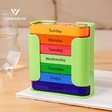 7-Day Medication Organizer – Weekly Pill Box for Home & Travel