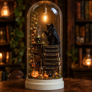 ⏳ Last Day 50% OFF – Halloween Glass Dome Miniature Scene Ambient Lamp