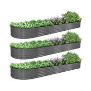 18" Tall 12x3 ft Rust-Resistant Raised Garden Bed