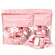 30-Pack Disposable Compressed Towels – Soft. Absorbent & Travel-Friendly