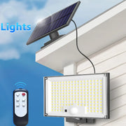 1pc-400LED Solar Wall Light with 5m Cable, Motion Sensor, 3 Modes, IP65 Waterproof Outdoor Light