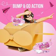 Kids Bump & Go Toy Airplane with LED Lights