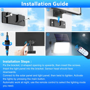 172 LED Solar Wall Light, 5m Cable