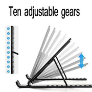 Adjustable Foldable Heat-Dissipating Plastic Laptop Stand, Computer Stand for Laptop, Portable Desktop Laptop Holder Accessory #GLOBAL PICKS