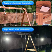 1pc-400LED Solar Wall Light with 5m Cable, Motion Sensor, 3 Modes, IP65 Waterproof Outdoor Light