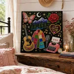 🎤 Premium 3D Pearl Dolly Country Music Tribute Art Kit | Luxury Flocked Canvas with Scratch-Resistant Non-Fading Acrylic Resin Pearls & Faceted Drills DIY Keepsake Decor 💎✨