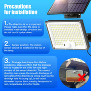 172 LED Solar Wall Light, 5m Cable