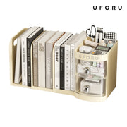 Adjustable Desktop Bookshelf Organizer Box, Ideal Mother's Day Present for Mom, Book Stand & Office File Storage, Student Drawer & Kids Pen Holder with Multiple Compartments