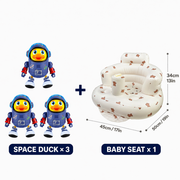 Electric Space Duck: Interactive Walking & Dancing Toy with Dazzling Lights and Fun Sounds for Toddlers