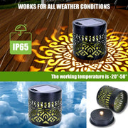 4 Pack Mandala Solar Wall Lights, IP65 Waterproof Outdoor Decorative Lights for Garden, Fence, Patio, Holiday Decoration