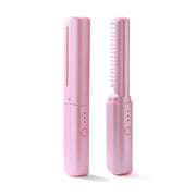 Mini Cordless Hair Straightener Brush – Ceramic Comb, USB Rechargeable, All Hair Types