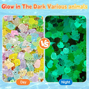 🏆#1 Bestseller ⏰Mini Glow in The Dark Animal Resin Models