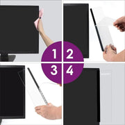 Monitor Memo Board, 2 Counts Computer Message Board, Clear Sticky Note Holder, Desktop Message Office Decor, Desk Organizer, Office Supplies for Women & Men, Office Desk Accessories