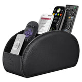 Fintie 5-Compartment Vegan Leather Remote Control Holder - Desk Organizer, Office Accessories, Media Controller Storage for Home & Office Use