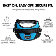 ❤️No-Pull Dog Harness – 3-Point Leash Control. Reflective & Adjustable