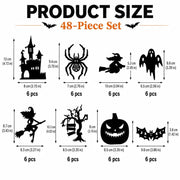 🎃 Halloween LED Silhouette Wall Light Stickers – Spooky Glow Made Easy! 👻✨
