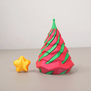 🎄 3D Printed Multicolor Christmas Tree Spiral Stacking Toy