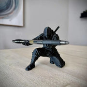 Ninja Pen Holder for Desk, Black Ninja Decor Pen Stand Pencil Holder Desk Accessories for Office Home Classroom