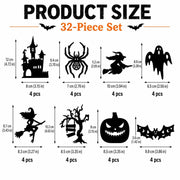 🎃 Halloween LED Silhouette Wall Light Stickers – Spooky Glow Made Easy! 👻✨