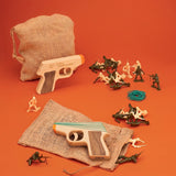 Toy Rubber Band Rifle w/ Soldiers