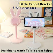 Cute Rabbit Design Phone Holder, Universal Smartphone Holder, Adjustable-Height Phone Stand, Desktop Cellphone Holder Stand for Home Office, Phone Accessories, Cell Phone Mounts, Mobile Mount