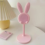 Cute Rabbit Design Phone Holder, Universal Smartphone Holder, Adjustable-Height Phone Stand, Desktop Cellphone Holder Stand for Home Office, Phone Accessories, Cell Phone Mounts, Mobile Mount