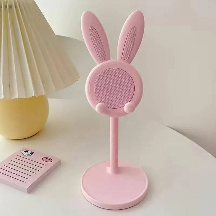 Cute Rabbit Design Phone Holder, Universal Smartphone Holder, Adjustable-Height Phone Stand, Desktop Cellphone Holder Stand for Home Office, Phone Accessories, Cell Phone Mounts, Mobile Mount