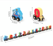 Wooden Magnetic Number & Letter Train Toy