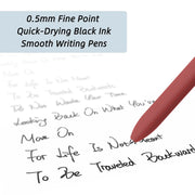 Gel Pens, 6 Pcs 0.5mm Fine Point Smooth Writing Pens Cute Pens, High-End Series Black Ink Pens for Journaling Note Taking, School Office Supplies for Women Men