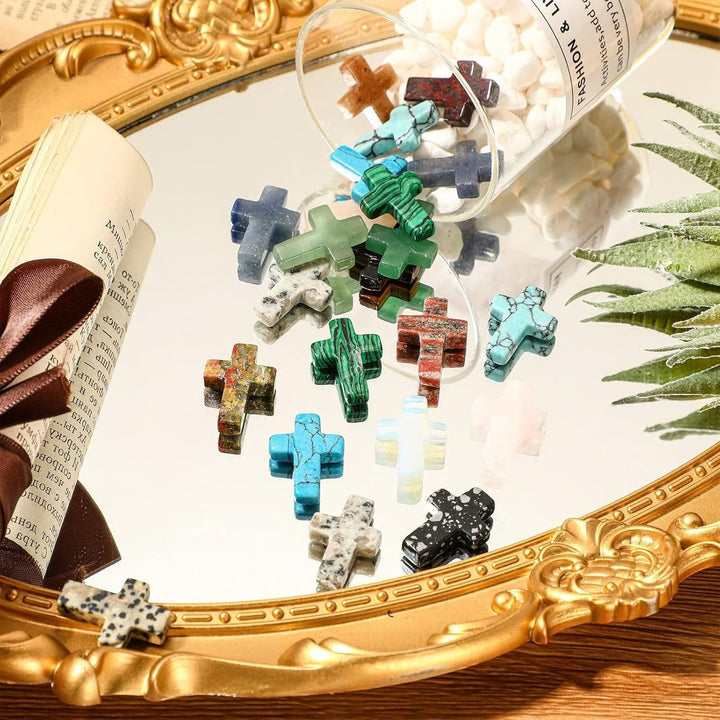 ✝️50 Piece Handmade Natural Crystal Crosses