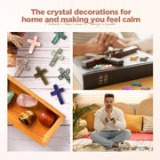 ✝️50 Piece Handmade Natural Crystal Crosses