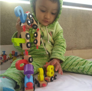 Wooden Magnetic Number & Letter Train Toy