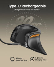ProtoArc Ergonomic Bluetooth Vertical Mouse, EM11 NL Wireless Rechargeable Optical Mice, Computer Gaming Mouse with 3 Multi-Device, 3 Level Adjustable DPI, TikTokShopBlackFriday, TikTokShopCyberMonday,summerwins