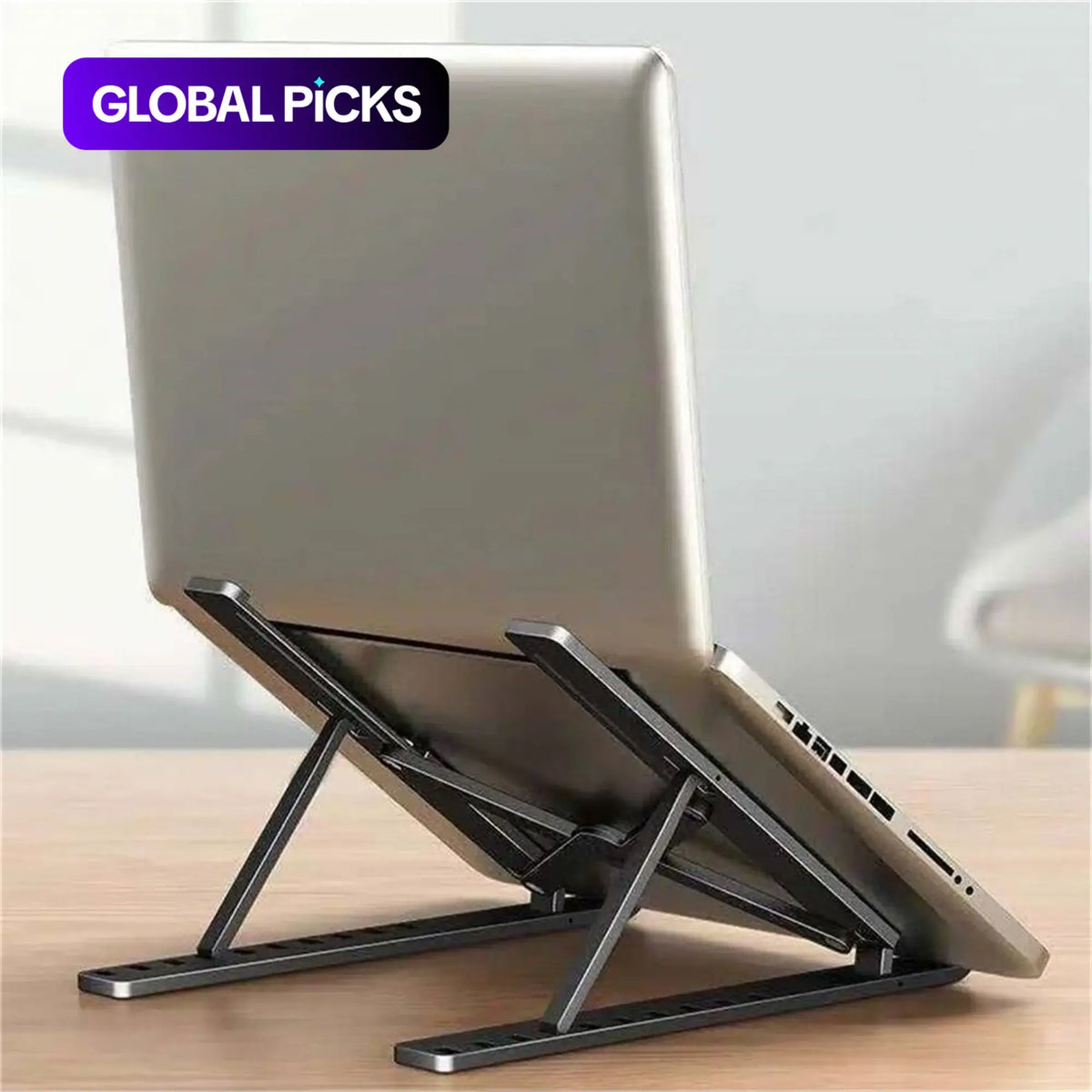 Adjustable Foldable Heat-Dissipating Plastic Laptop Stand, Computer Stand for Laptop, Portable Desktop Laptop Holder Accessory #GLOBAL PICKS
