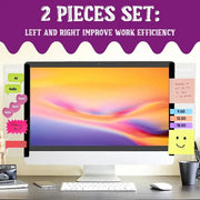 Monitor Memo Board, 2 Counts Computer Message Board, Clear Sticky Note Holder, Desktop Message Office Decor, Desk Organizer, Office Supplies for Women & Men, Office Desk Accessories
