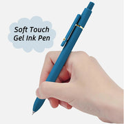 Gel Pens, 6 Pcs 0.5mm Fine Point Smooth Writing Pens Cute Pens, High-End Series Black Ink Pens for Journaling Note Taking, School Office Supplies for Women Men