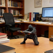 Ninja Pen Holder for Desk, Black Ninja Decor Pen Stand Pencil Holder Desk Accessories for Office Home Classroom