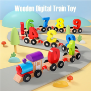 Wooden Magnetic Number & Letter Train Toy