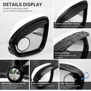 🎁2-in-1 Rearview Mirror Rain Visor with 360° Blind Spot Mirror