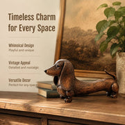 Wooden Dachshund Decor Figurine