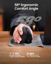 ProtoArc Ergonomic Bluetooth Vertical Mouse, EM11 NL Wireless Rechargeable Optical Mice, Computer Gaming Mouse with 3 Multi-Device, 3 Level Adjustable DPI, TikTokShopBlackFriday, TikTokShopCyberMonday,summerwins