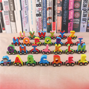 Wooden Magnetic Number & Letter Train Toy