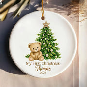 Baby's First Christmas - Personalized Ceramic Ornament, First Christmas Gift, 1st Christmas, Newborn Gift, Baby Shower Gift