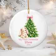 Baby's First Christmas - Personalized Ceramic Ornament, First Christmas Gift, 1st Christmas, Newborn Gift, Baby Shower Gift
