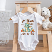My Reign Has Just Begun - Personalized Baby Onesies, Cute Dragon Crown Bodysuit, Baby Shower Gift